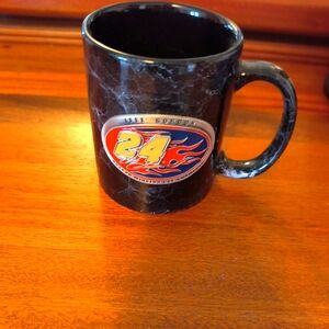 Collectible NASCAR  #24 Jeff Gordon Black Marble Ceramic Coffee Mug Cup 2001